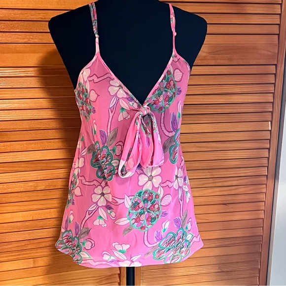 Josie Other - Josie Sheer Pink Floral Camisole